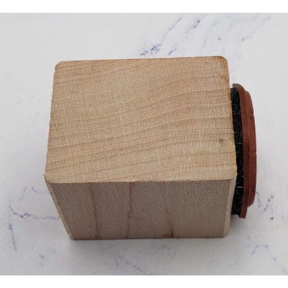 Family Happiness Circler Small 1x1 Wood Mounted Rubber Block Stamp - Picture 4 of 7